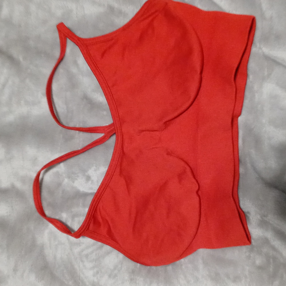 Red gymshark sweat bra